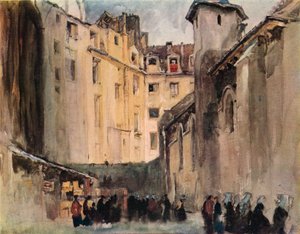 「サン ジュリアン ル ポーヴル教会」、1915 年 作： Frank Brangwyn