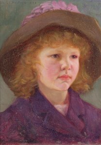19世紀の少女の肖像画 作： Frank C. Penfold