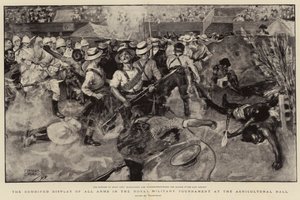 農業ホールでの王立軍事トーナメントでのすべての武器の組み合わせ表示 作： Frank Craig