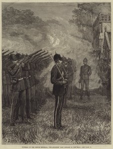 皇帝の葬儀、死者への兵士の最後のオマージュ 作： Frank Dadd