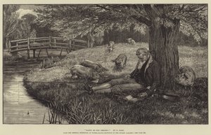 ダッドリーギャラリーでの水色のドローイングの一般展示からの幸せなあなたの夢！ 作： Frank Dadd