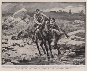 ニックオブタイムで、ギャラントトルーパーが降車した同志を迎えに来た 作： Frank Dadd