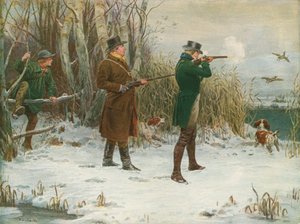 クリスマスの時期に野生のアヒルの射撃 作： Frank Dadd