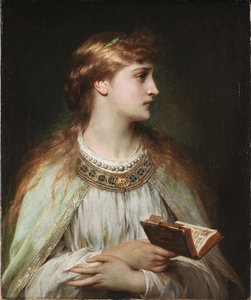 ウィリアム・シェイクスピア作「ハムレット」のオフィーリア、1864年頃 作： Frank Dicksee