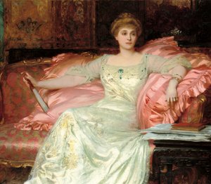 WK D "アーシー夫人の肖像、1902 作： Frank Dicksee