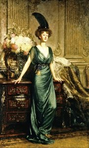 アーネスト・ギネス名誉夫人の肖像（油彩・キャンバス）