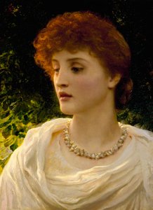 「シルヴィア」 英国ヴィクトリア朝ブルジョワ階級の若い女性の肖像。フランク・ディックシー（1853-1928）作 個人蔵 作： Frank Dicksee