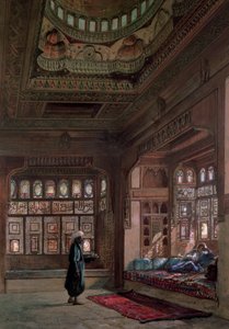 シェイクサダットのハーレム、カイロ、1870 作： Frank Dillon