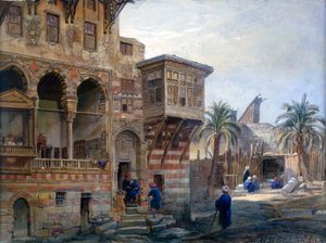 マメルークラドナウベイの家、カイロ、1870 作： Frank Dillon
