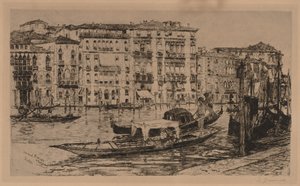 大運河、ヴェネツィア、1889年。 作： Frank Duveneck