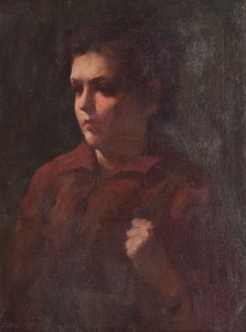 男子生徒の勉強 作： Frank Duveneck