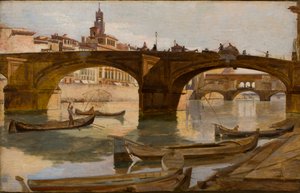 橋：フィレンツェ 作： Frank Duveneck