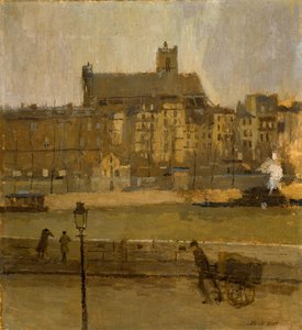 Quai de la Seine、St. Gervais Church、n.d. 作： Frank Edwin Scott