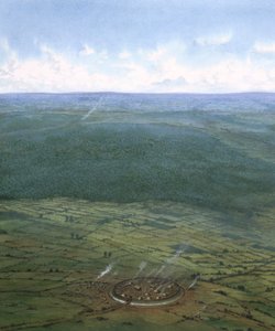 要塞化されたエンクロージャー、イングランド南部、紀元前 1000 年頃。 作： Frank Gardiner