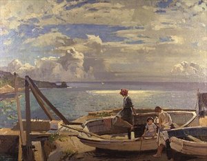 Lamorna Cove - 休日の最終日 作： Frank Gascoigne Heath