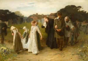ホーシャム教会の墓地で生まれた子供たち 作： Frank Holl