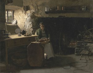 ジャガイモの皮むき 作： Frank Holl