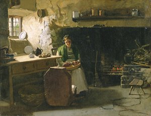 皮をむくジャガイモ 作： Frank Holl