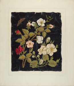 黒地に手作りの花、19351942。 作： Frank J Mace