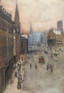 ストリートシーン、1894年（紙にトイレ）
