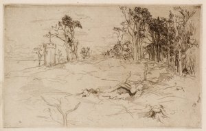 ウォータールータワー、テイポート、1896年頃（エッチング） 作： Frank Laing