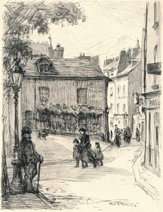テルトル広場、モンマルトル、1915 作： Frank Milton Armington