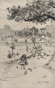 チュイルリー庭園、1915 作： Frank Milton Armington