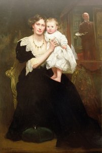 モス・ベネット夫人と子供 作： Frank Moss Bennett