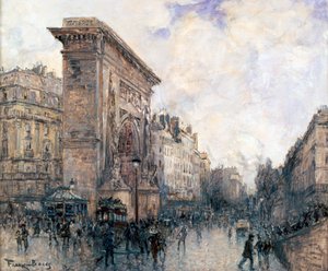 パリ、Porte St-Denisの凱旋門、c1875-1926 作： Frank Myers Boggs