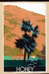 蜂蜜、「Buy New Zealand Produce」シリーズより [6319386]（カラーリトグラフ） 作： Frank Newbould