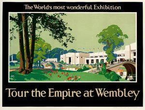 「Tour the Empire at Wembley」、大英帝国展を宣伝するポスター