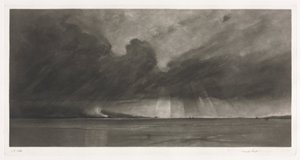 ディーの砂の上の雲の行進