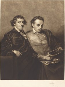 二人の紳士の肖像 作： Frank Short, after Sir Joshua Reynolds
