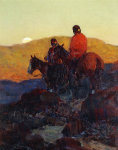 夕焼け 作： Frank Tenney Johnson