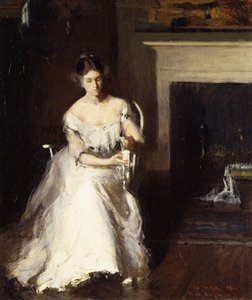 レースに憧れる女性 作： Frank Weston Benson
