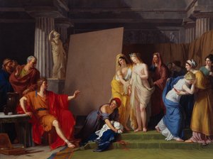 クロトンの女の子の中からヘレンのイメージのために彼のモデルを選ぶZeuxis 作： François André Vincent