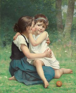 姉妹の愛、1892 作： François Alfred Delobbe