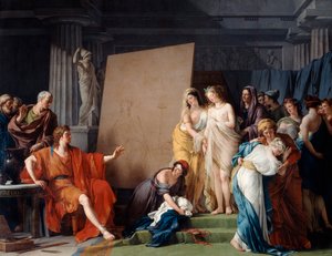 Zeuxis、クロトンの美しい少女たちからモデルを選ぶ、1789年 作： François André Vincent