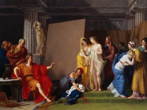 クロトンの少女たちの中からヘレンのイメージのモデルを選ぶゼウクシス、c. 1790年。 作： François André Vincent