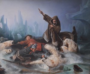 ホッキョクグマとの戦い 作： フランソワ・オーギュスト・ビアール