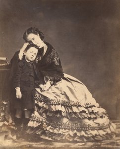 [ウジェニー皇后と皇太子]、1862 年。 作： François Benjamin Maria Delessert.