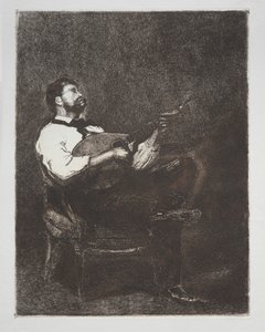ギター奏者、1861年。 作： François Bonvin