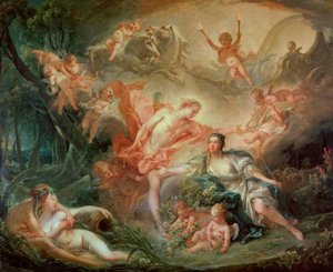 アポロはイシスに自分自身を明らかにする 作： François Boucher