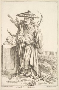 中国の兵士、1738-45。