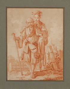 風景の中の中国のカップル 作： François Boucher