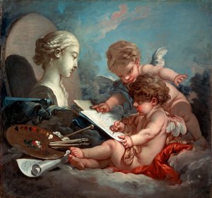 キューピッド、絵画の寓話、1760年代。 作： François Boucher