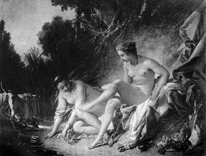ダイアナがバスを去る、18世紀1905年。 作： François Boucher