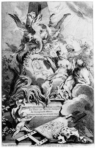 Les Graces au Tombeau de Watteau、c1720-1770 1924 作： François Boucher