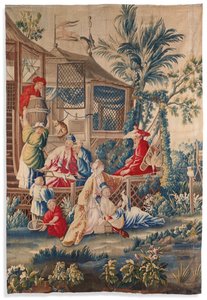 ルイ16世のタペストリー「オー・シノワズリー」、オーブソン、18世紀後半 作： François Boucher
