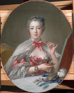 彼女のトイレでポンパドール夫人、1760年頃 作： François Boucher